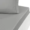 Sensei Maison Drap housse uni en satin de coton Gris Acier 200x200 cm
