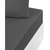 Sensei Maison Drap housse satin de coton bonnet 40 cm Anthracite 160x200 cm