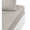 Sensei Maison Drap housse satin de coton bonnet 40 cm Taupe 140x200 cm