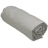 Drap housse uni en satin de coton Taupe 180x200 cm