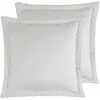 Sensei 2 taies d'oreiller rayées en satin de coton Blanc 65x65 cm
