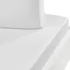 Drap housse uni en satin de coton Blanc 140x190 cm