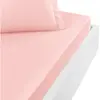 Drap housse en percale de coton Poudre 160x200 cm