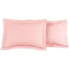 Lot de 2 taies d'oreiller en percale de coton poudre 50x70 cm