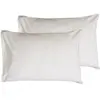 Sensei Lot de 2 protègeoreillers en coton 160 g/m²  blanc 50x70 cm