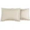 Lot de 2 taies d'oreiller en percale de coton ficelle 50x70 cm