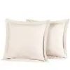 Sensei Maison Lot de 2 taies d'oreiller en percale de coton petale 65x65 cm