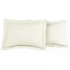 Sensei Maison Lot de 2 taies d'oreiller en percale de coton petale 50x70 cm