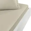 Sensei Maison Drap housse en percale de coton Ficelle 90x190 cm