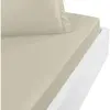 Sensei Maison Drap housse en percale de coton Ficelle 180x200 cm