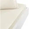 Drap housse en percale de coton Ecru 160x200 cm