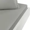 Sensei Drap housse en percale de coton Gris Perle 180x200 cm