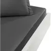 Sensei Drap housse en percale de coton Anthracite 140x190 cm