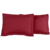 Sensei Maison Lot de 2 taies d'oreiller en percale de coton cardinal 50x70 cm