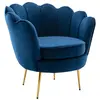 VENTE-UNIQUE Pascal Morabito - Fauteuil coquillage en velours bleu nuit dandelion de
