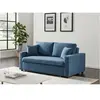 VENTE-UNIQUE Canapé 3 places convertible en tissu INIZOR - Bleu