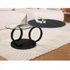 VENTE-UNIQUE Table basse avec plateaux pivotants JOLINE - Céramique ef...