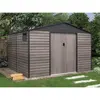 VENTE-UNIQUE Abri De Jardin Métal En Acier Galvanisé Effet Bois Gris 10,98 M² Adelmo