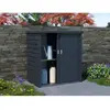VENTE-UNIQUE Armoire de rangement de jardin en métal acier galvanisé gris 1,31 m3 125x80x131 cm REIVAX