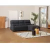 Vente-unique Canapé d'angle relax électrique en tissu LUNANO - Anthracite - Angle droit