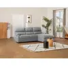 VENTE-UNIQUE Canapé d'angle relax électrique en tissu LUNANO - Gris clair - Angle droit