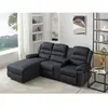 Vente-unique Canapé d'angle gauche relax en tissu anthracite MACEDONIA