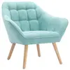 Vente-unique - Fauteuil en Tissu Vert d'eau Caserta - Scandinave