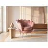 VENTE-UNIQUE Fauteuil en velours DANDELION - Rose