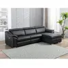 VENTE-UNIQUE Canapé d'angle relax électrique en cuir supérieur noir pedrera - Angle droit
