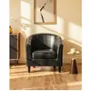 VENTE-UNIQUE Fauteuil cabriolet en simili noir CRISTOBAL II