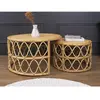Tables basses gigognes - Rotin - Coloris : Naturel - RONITA