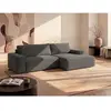 Canapé d'angle convertible en velours côtelé gris - PASCAL MORABITO - ...