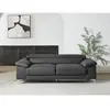 VENTE-UNIQUE Canapé 3 places en cuir SOLANGE - Anthracite