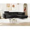 VENTE-UNIQUE Canapé d'angle relax électrique en cuir SITIA - Noir - Angle droit