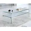 VENTE-UNIQUE Table basse - STILEOS - Double plateau - Verre trempé