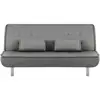 Canapé clic-clac en tissu MISHAN - Gris - 3 places - VENTE-UNIQUE
