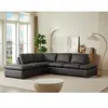 Vente-unique Canapé d'angle en cuir ONYX II - Marron - Angle gauche