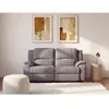 VENTE-UNIQUE Canapé 2 places relax en microfibre HERNANI - Gris