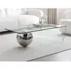 Table basse MUNDO - Verre trempé et acier
