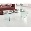Vente-unique - Table basse suzana - Verre trempé courbé