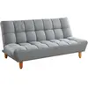 VENTE-UNIQUE Canapé 3 places convertible clic clac en tissu ESTEBAN - Gris
