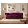 VENTE-UNIQUE Canapé 3 places CHESTERFIELD - Velours pourpre