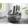 Vente-unique - Fauteuil main pivotant catchy en velours - Anthracite