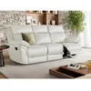VENTE-UNIQUE Canapé 3 places relax en cuir de buffle PAKITA - Ivoire