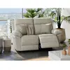 Vente-Unique Canapé 2 places relax en cuir de buffle PAKITA - Ivoire