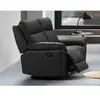 VENTE-UNIQUE Canapé 2 places relax en cuir de buffle PAKITA - Noir