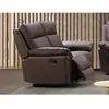 Vente-unique - Canapé 2 places relax en cuir de buffle pakita - Marron
