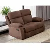 VENTE-UNIQUE Canapé 2 places relax en tissu TOLZANO - Marron - Moelleux - Classique - Intemporel
