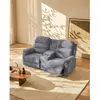 VENTE-UNIQUE Canapé 2 places relax électrique avec tablette NEVERS en tissu - Anthracite