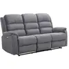 VENTE-UNIQUE Canapé 3 places relax électrique avec tablette en tissu anthracite NEVERS